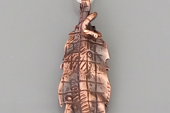 Leaf Pendant - Fold Formed Copper
