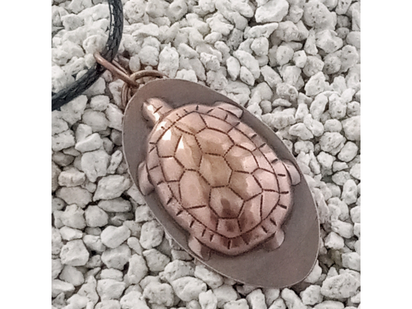 Turtle Pendant in Copper
