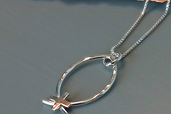Ichthys Fish Cross Pendant