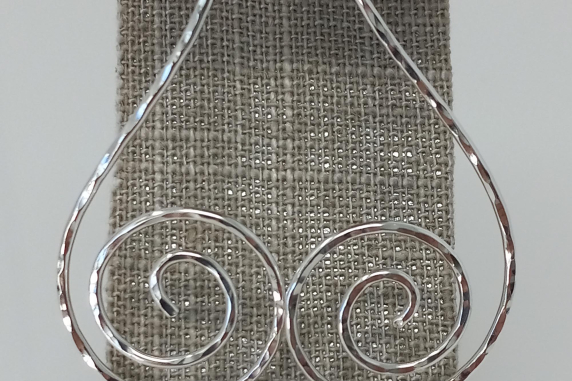 Big Bold Silver Spiral Earrings