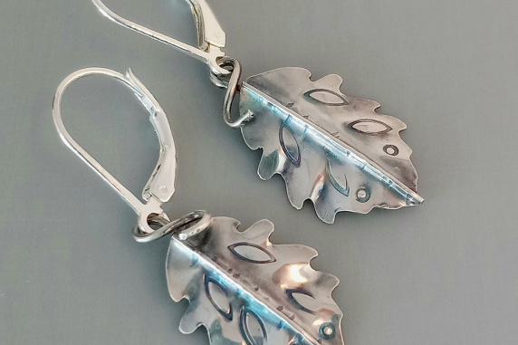 Silver Leaf Earrings