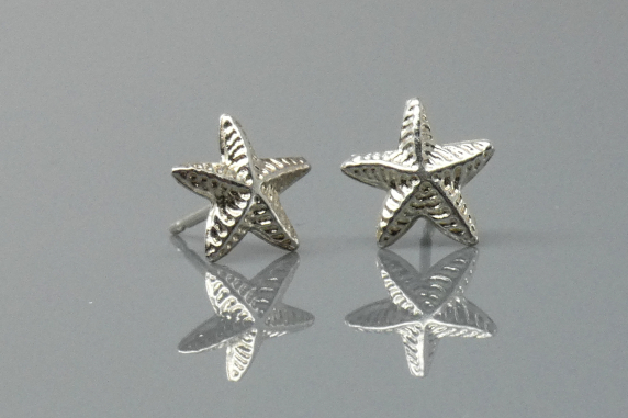 Starfish Stud Earrings Silver