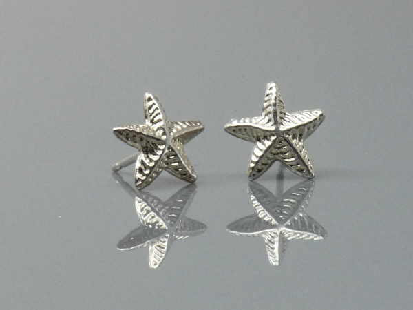 Starfish Stud Earrings Silver