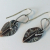 Rustic Silver Leaf Earring