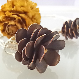 Handmade Copper Pine Cone Necklace